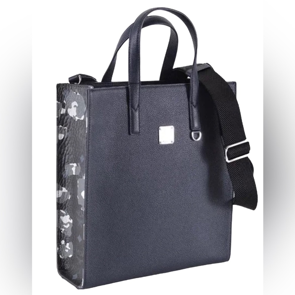 Authentic MCM Anya Portuna Open Top Small Visetos Leather Tote
